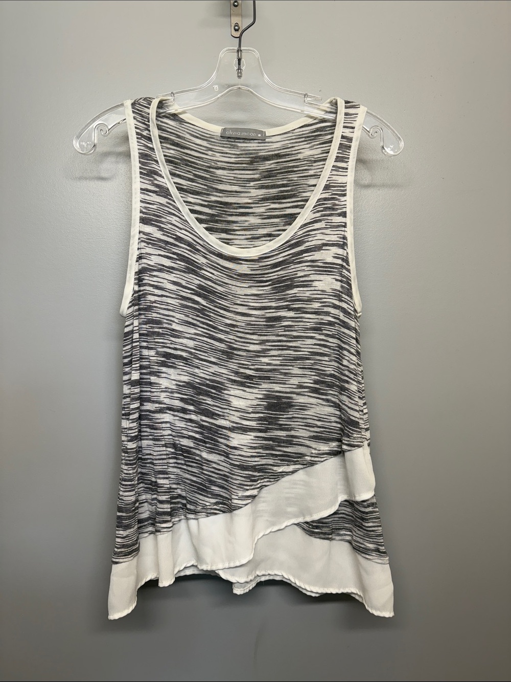 Olivia Moon Black & White Layered Space-Dye Tank